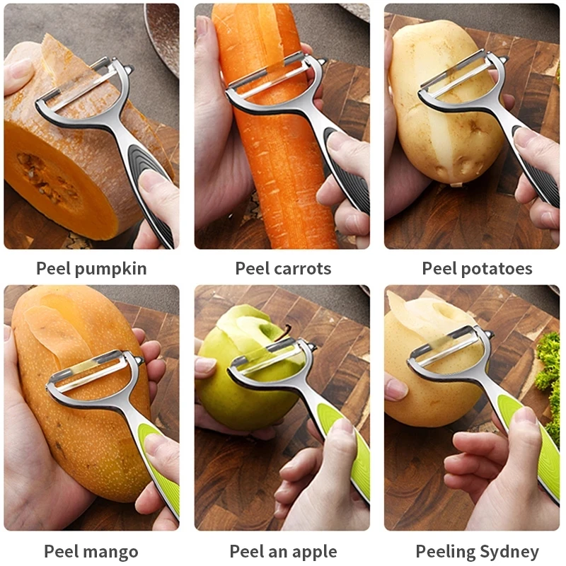 

Stainless Steel fruits Vegetable Peeler Cutter Multi-function Rotary Super Sharp Peeler Potato Carrot Grater Kitchen Accessories