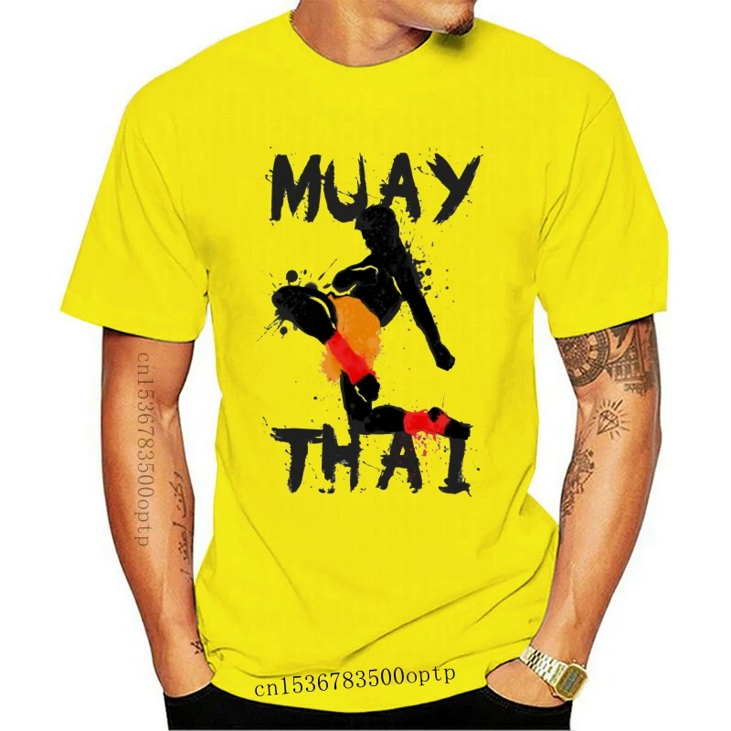

Футболка Geek Muay Thai Fighter Мужская с коротким рукавом, дизайнерская тенниска из 2021 хлопка, майка с круглым вырезом, лето 100%