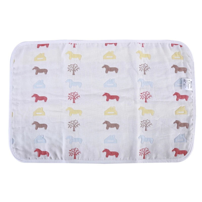 

Printed Baby Pillow Towel Cotton Five-layer Gauze Children's Towel Cotton Pillow Towel Sweat-Absorbent Breathable