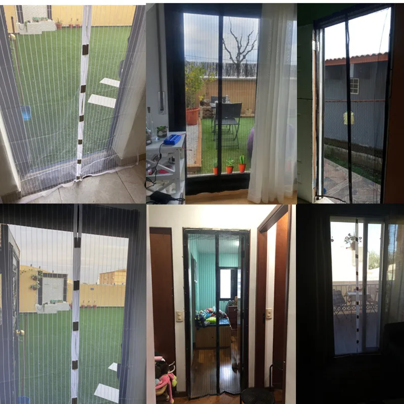 2022 5 Size Summer Magnetic Screen Door Curtain Net Anti Mosquito Insect Fly Bug Room Divider Automatic Closing | Дом и сад