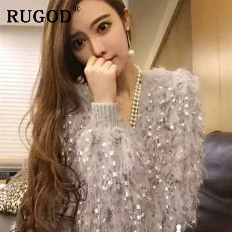 RUGOD элегантная обувь с подвесками на вечерние кардиган для женщин в Корейском