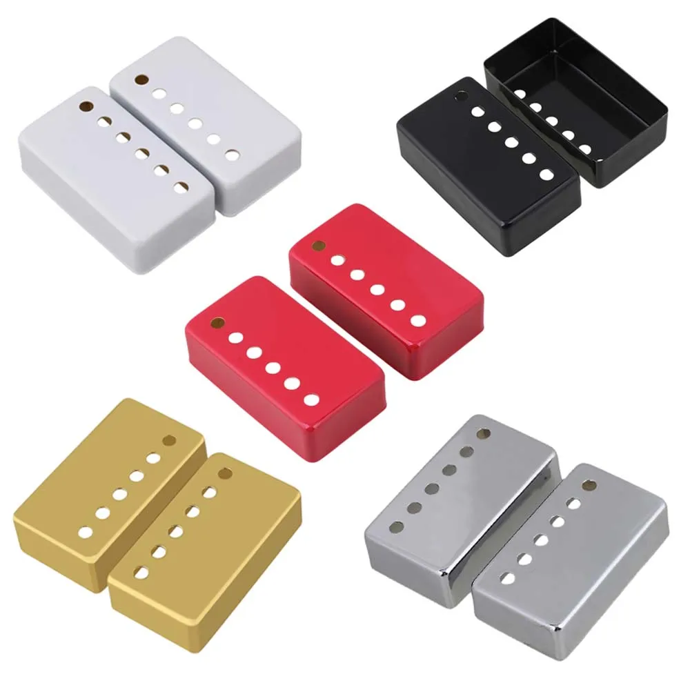 2 stücke chrom metall humbucker pickup abdeckung 5052mm für lp style e gitarre silber schwarz gold gitarre teile zubehör free global s