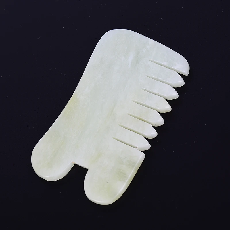 Нефритовый камень Gua Sha расческа массажер для доски Спа акупунктура терапия