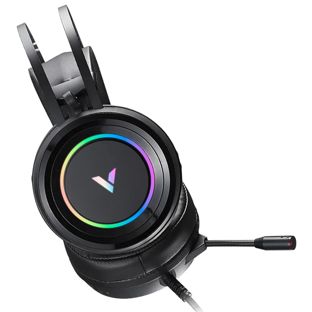 

Rapoo VH500 Wired Head-Mounted Headset 7.1 Channel RGB Gaming Headphone With Mic For Laptop Computer