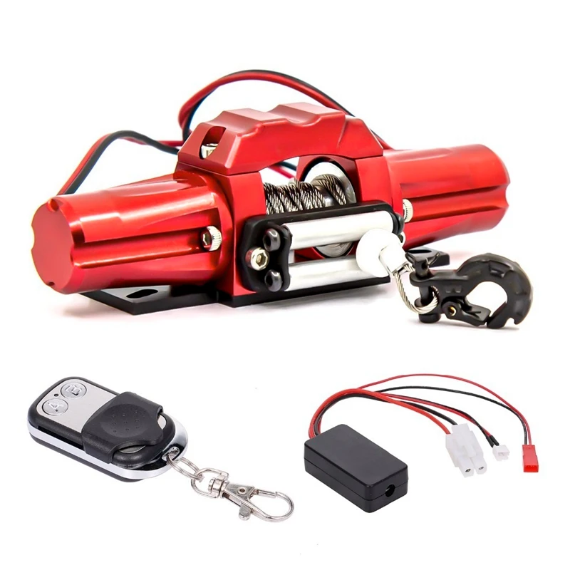 

Metal Automatic Double Motor Winch Wireless Remote Controller System for 1/10 RC Crawler Car Axial SCX10 TRAXXAS TRX4