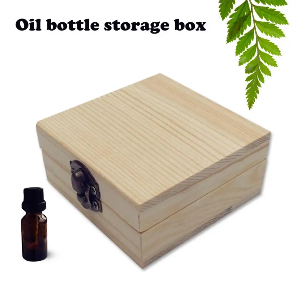 2 отсека коробка для хранения из твердой древесины 5 мл бутылочки эфирного масла