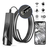 4 9mm 8mm dual endoscope camera 2 0mp wireless snake camera sewer camera with 6 led lights for android ios samsung iphone