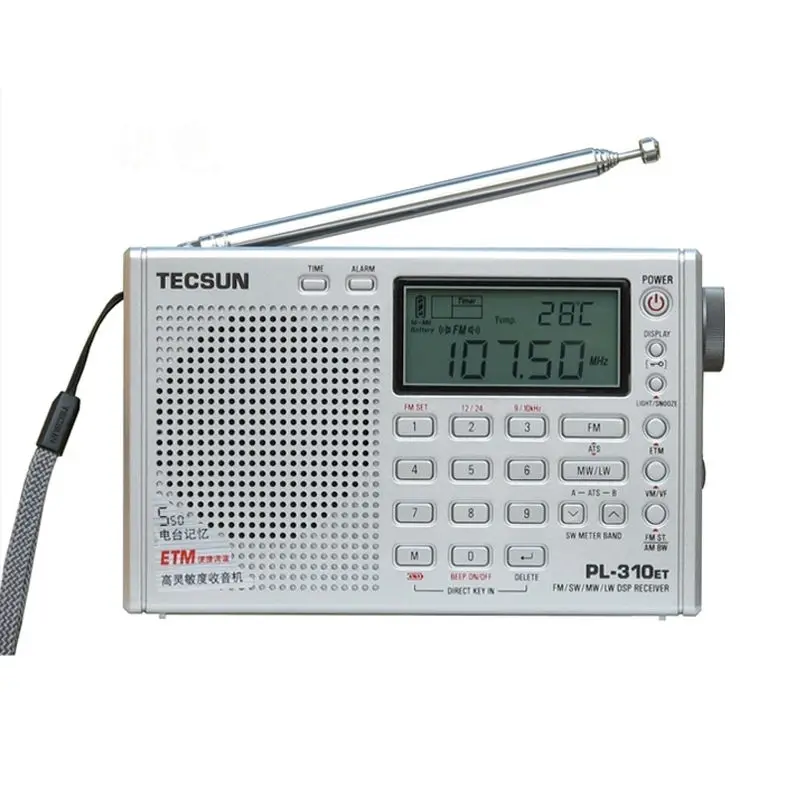 Tecsun PL310ET радиоприемник с широким диапазоном цифровой демодулятор FM / AM стерео
