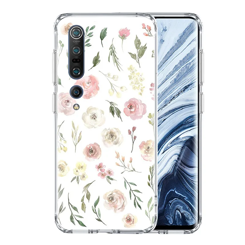 

Colorful Flowers Leaves Case For Xiaomi Mi Note 10 Pro 5G 10T 9T CC9 9 Lite Poco F1 F2 M2 X2 X3 NFC C3 Bags Soft Phone Coque Art