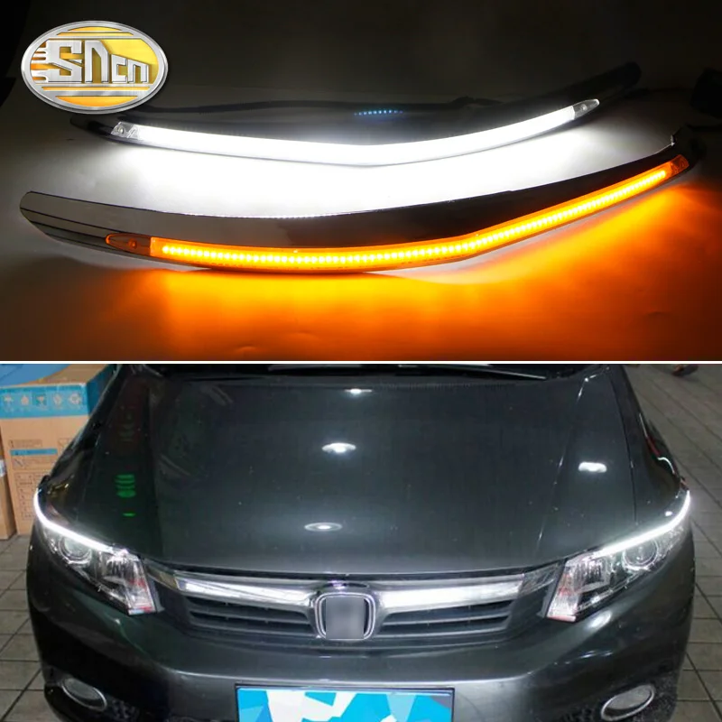 Для Honda CIVIC 2011 ~ 2015 автомобильный стильный светодиодный светильник для бровей и