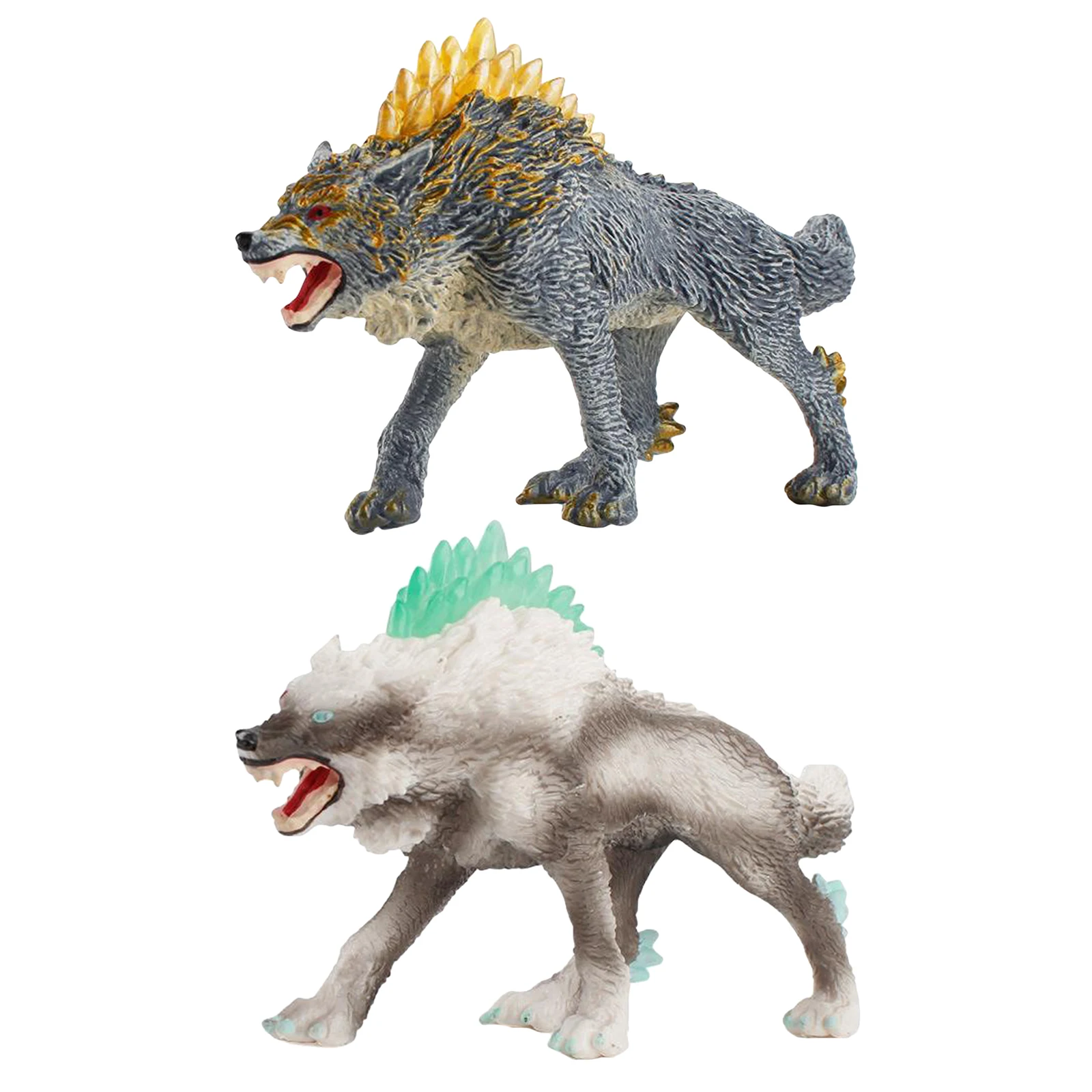 

Wolf Figure Statues Wild Animal Sculpture Model Toy for Collector Boys Girls