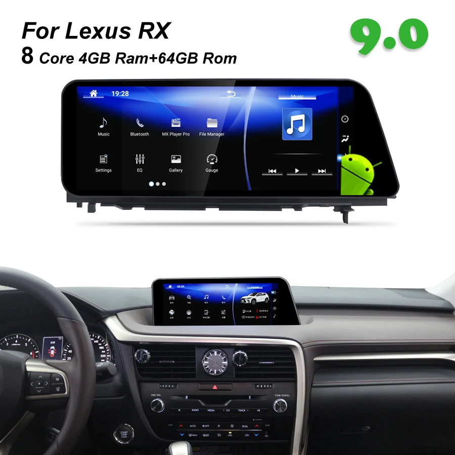 Головное устройство для Lexus RX 200t RX200t 2016 rx 350 300 rx300 rx350 4 Гб ОЗУ + 64 ПЗУ Android 9 0