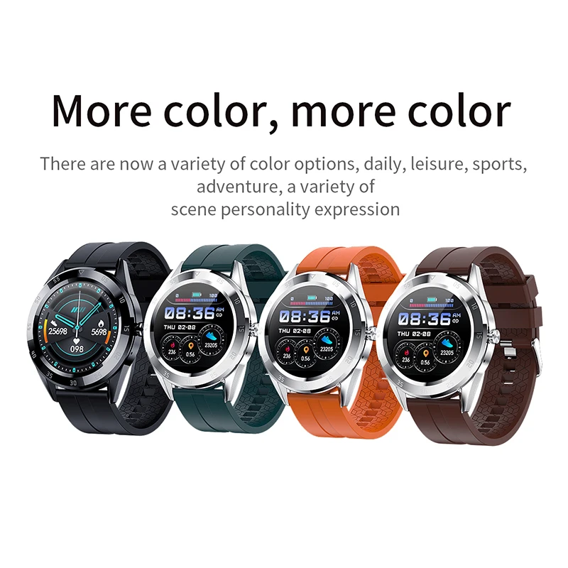 

2020 smart watch 1.54inch Round screen DIY face Bluetooth call men fashion sport fitness Orange smartwatch for iphone xiaomi
