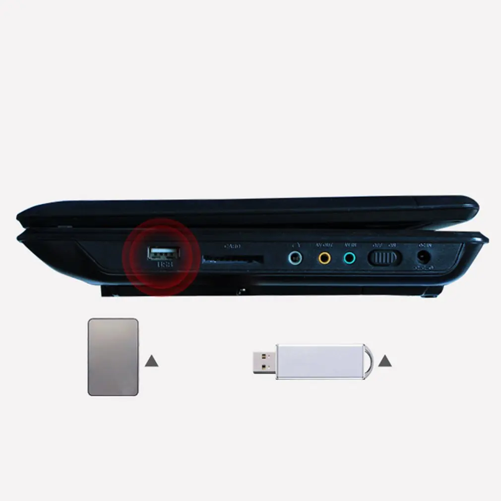 

7.8 Inch TV Home Car DVD Player Portable HD VCD CD MP3 HD DVD Player USB SD Cards RCA Portable Cable Game 7.8 inch Rotate LCD