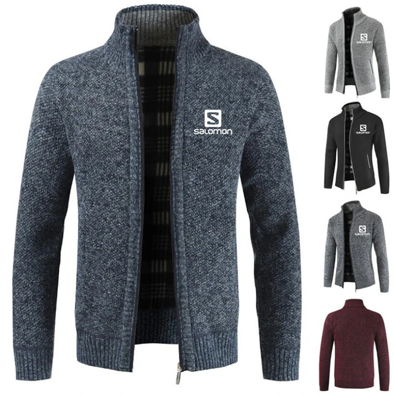 Мужское пальто-свитер S весна-осень 2021 искусственный мех шерсть теплая подкладка