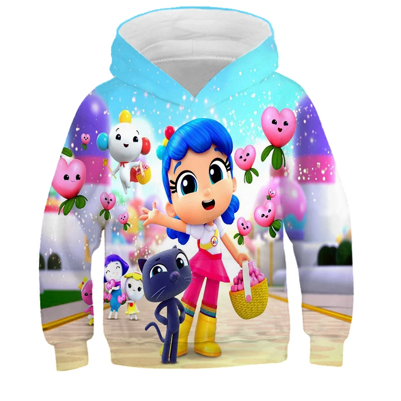 

True and Rainbow Kingdom 3D Cartoon Sweatshirt Children's Fashion Printed Pullover Hoodie for Boys and Girls 4-14 Years Old