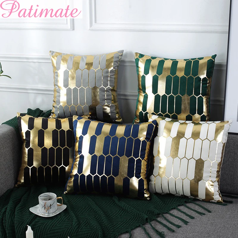 

Патимате 45*45 см, голландский Бархатный Чехол для подушки, геометрический декоративный чехол для дивана, чехол для подушки, украшение для дом...