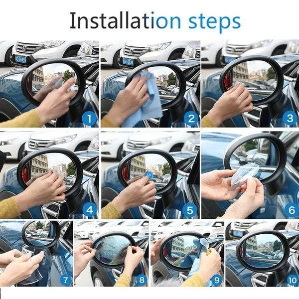 2 шт./упак. Автомобильное зеркало заднего вида Водонепроницаемая противотуманная