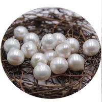 xuqian 10mm hot sale with baroque irregular round non porous natural freshwater pearl beads for diy jewelry making b0159