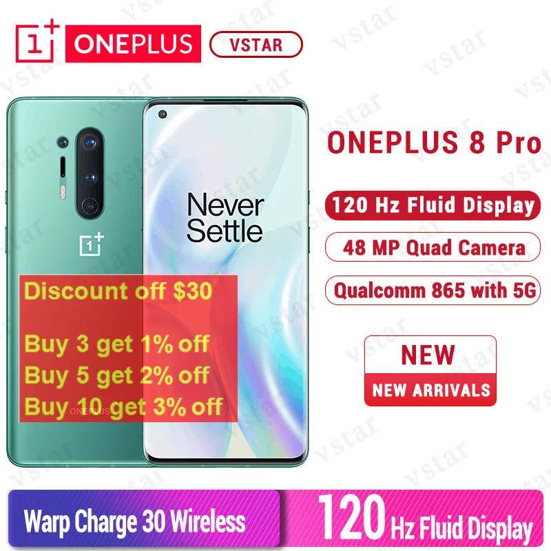 Розничная торговля глобальная прошивка Oneplus 8 Pro 5G смартфон 6 78 дюймов Snapdragon 865
