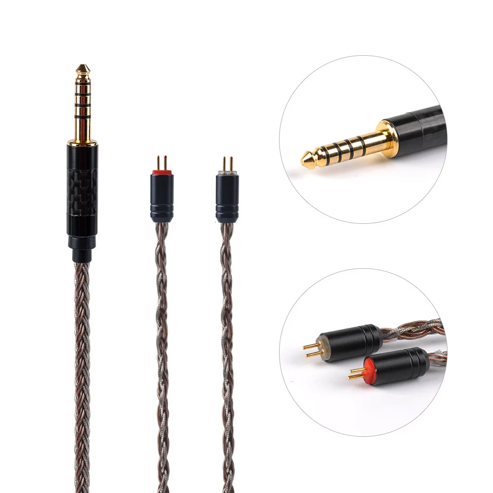 HiFiHear 16 Core посеребренный балансный кабель 2,5/3,5/4,4 мм с MMCX/2pin/QDCFor ZS10 Pro ZSX AS16 AS12 ZSN PRO C12 BLON BL-03