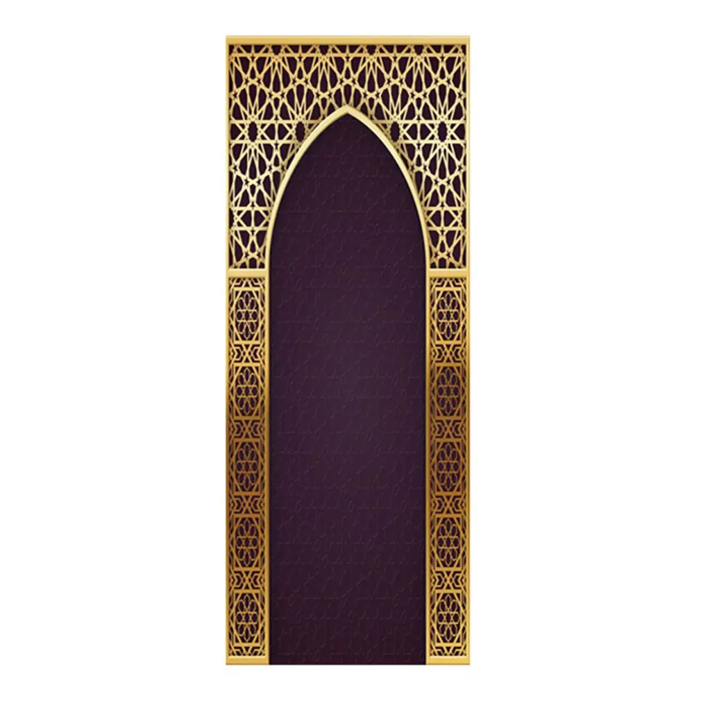 3D Door Mural Wrap Glossy Bubble Free Stickers Wall Decals Self Adhesive Wallpaper For Home Bedroom Decor | Дом и сад