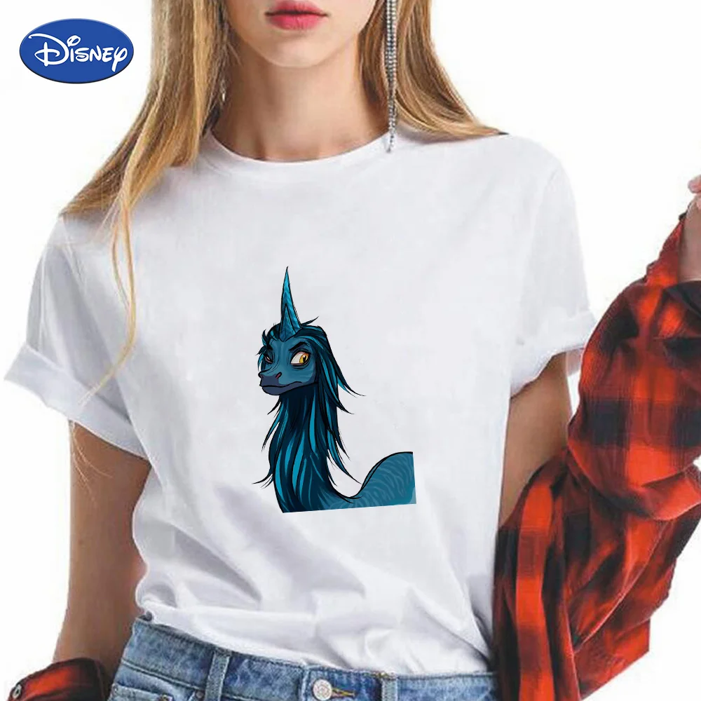 

Disney Casual T Shirt Raya and The Last Dragon Branded Tshirts for Women Top Brand Short Sleeve 2021 New Arrivals Summer Clothes