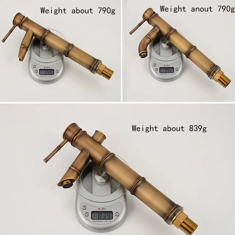 Медный смеситель для горячей и холодной воды в европейском ретро-стиле ванной