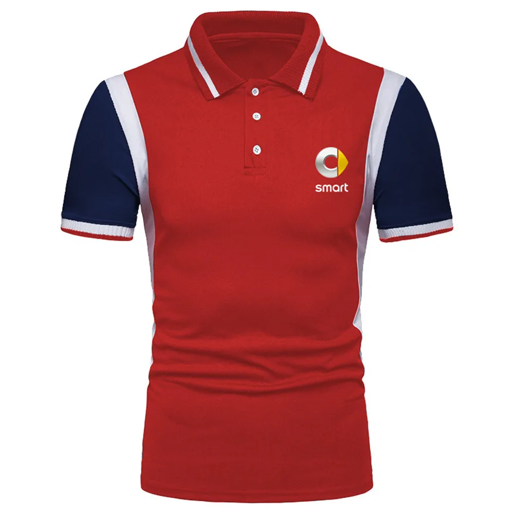 

Men's summer SMART lapel POLO shirt letter printing short-sleeved T-shirt business casual T-shirt male AC4