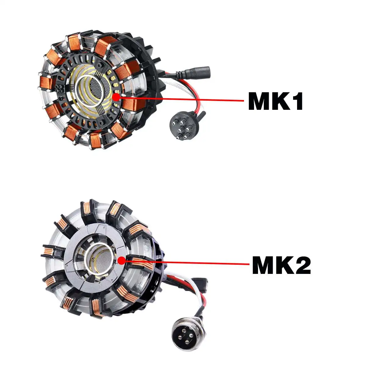 

1:1 Scale Arc Reactor Action Figure Remote Light USB LED Light Action Model Building Kits With Remote Control DIY Model Lamp