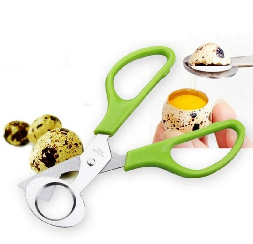 

Stainless Steel Quail Egg Cutter Scissors Pigeon Bird Quail Egg Cutter Opener Cracker Kitchen Clipper Tool