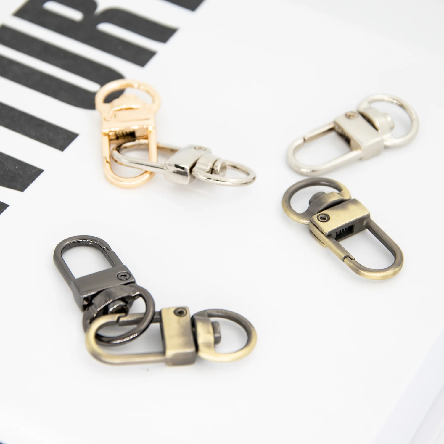 10 шт. Поворотный замок-карабин триггер Пряжка для сумки цепь на ремешке замок с