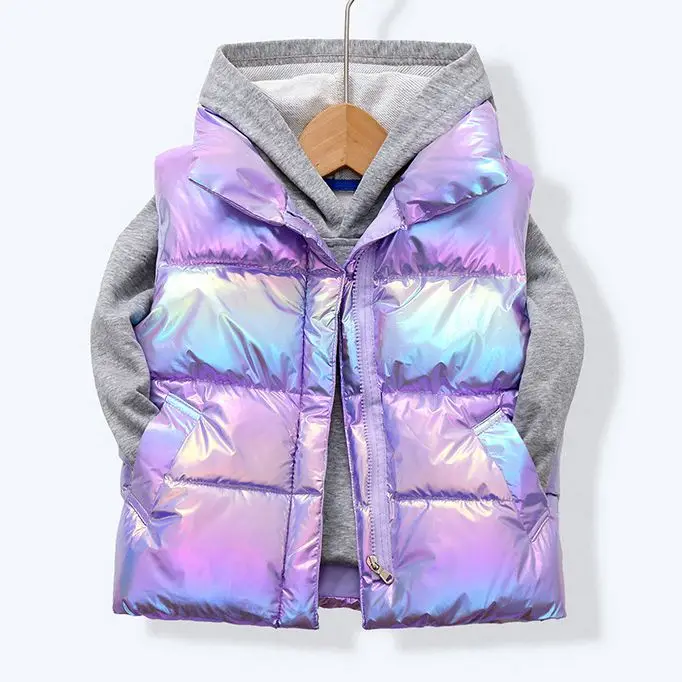 Модный хлопковый пуховик для мальчиков и девочек ослепительный Детский Теплый