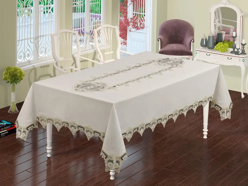 

Coral Linen Table Cloth Cream 160x220 Cm