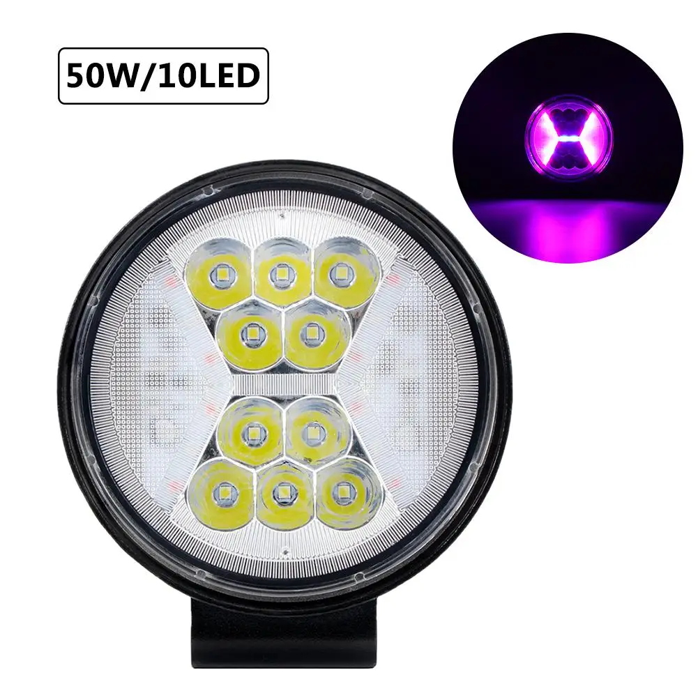Dual Colors Car LED Work Light 12-36V Spot 50W Headlight Bar OffRoad Truck Tractor Boat Trailer SUV Fog Lamp | Лампы и освещение