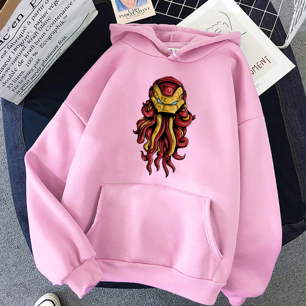 

Худи Cthulhu с рисунком Железного человека, новинка 2021, осенняя уличная одежда, модные Мультяшные мужские свитшоты, крутой пуловер с героями Ди...