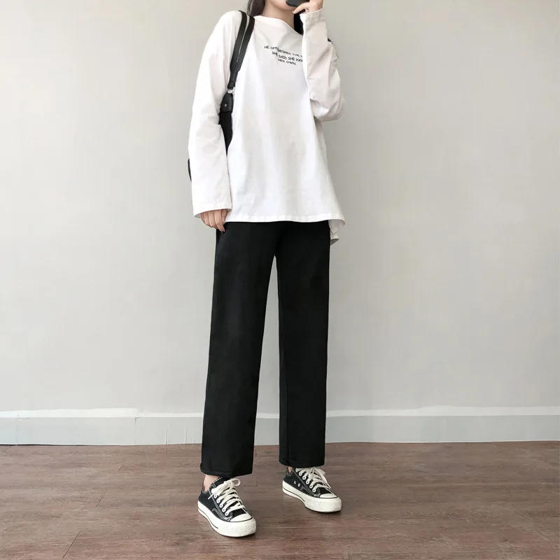 

Sweatpants Women Loose Straight Autumn Broad-legged High Waist Feeling 2021 New Thin and Casual Thin Pants Joggers Women