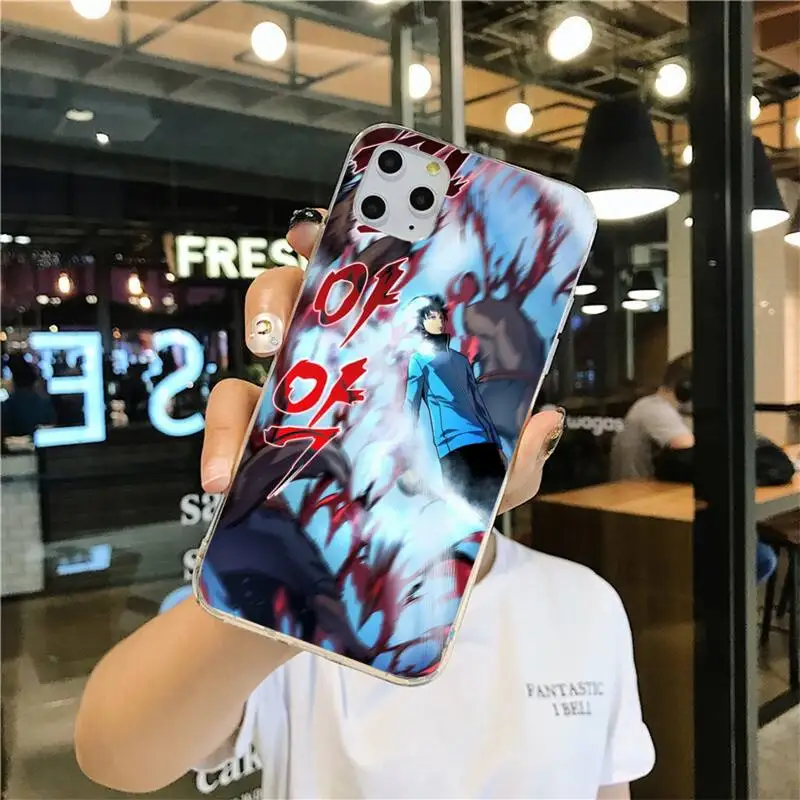Аниме чехол для телефона Solo Leveling для iPhone 12 Pro Max 11 XS Max 8 7 6 6S Plus X 5S SE 2020 XR.