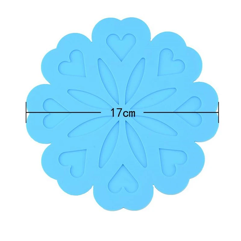 

Flower Heat Resistant Silicone Mat Drink Cup Coasters Non-slip Pot Holder Kids Baby Table Placemat Kitchen Accessories