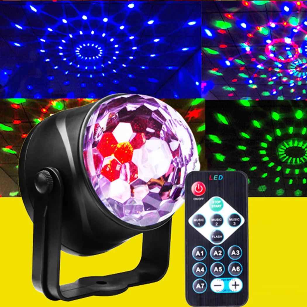

Remote Control Stage Light Disco Lights Ball Party Lights Sound Activated Rotating LED RGB LED Stage Light Stage Laser Light