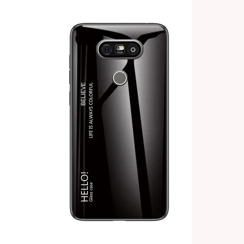 6 Блестящий градиент закаленное Стекло чехол для LG G5 G6 G7 G8 ТПУ Мягкий противоударный edge чехол для телефона на стене для LG G8 G7 G6 G5 задняя защитная крышка - Цвет: 6