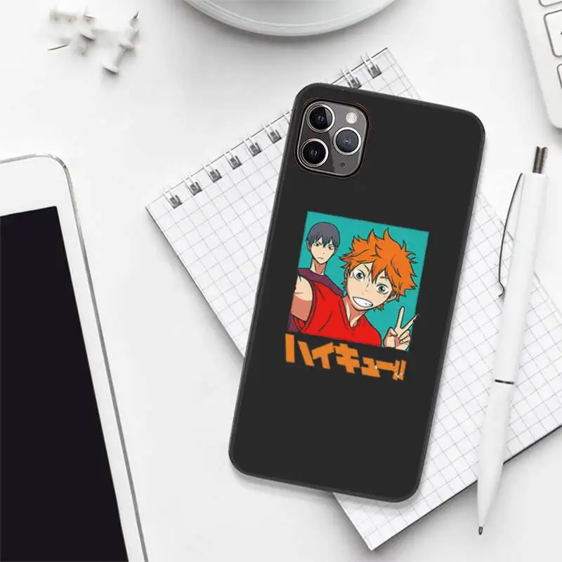 

Cute Japan Anime Oya Haikyuu Phone Case for iPhone 7 8 11 12 Pro X XS XR Samsung A S Note 9 10 21S 71 Plus pro Max funda