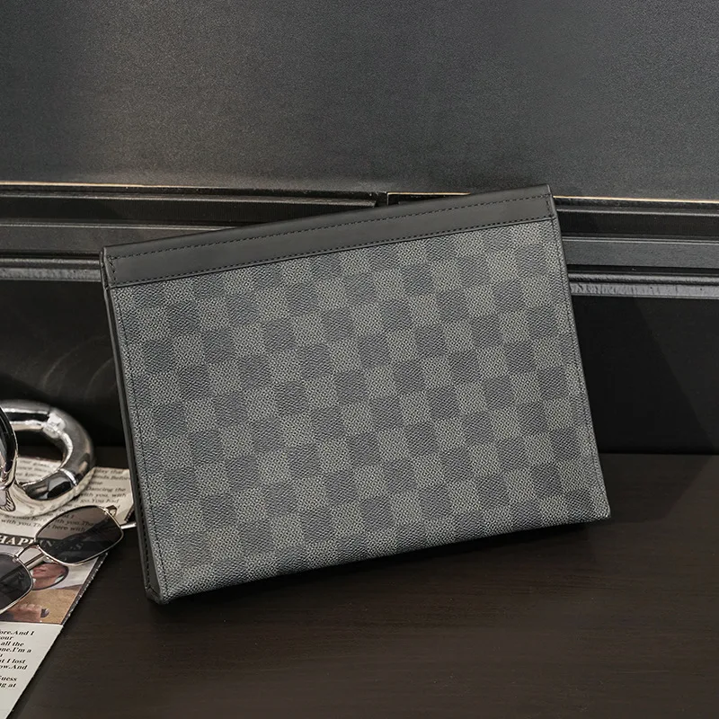 

Fashion simple leather iPad hand bag fashion business leisure envelope bag large capacity hand bag Korean men's bag