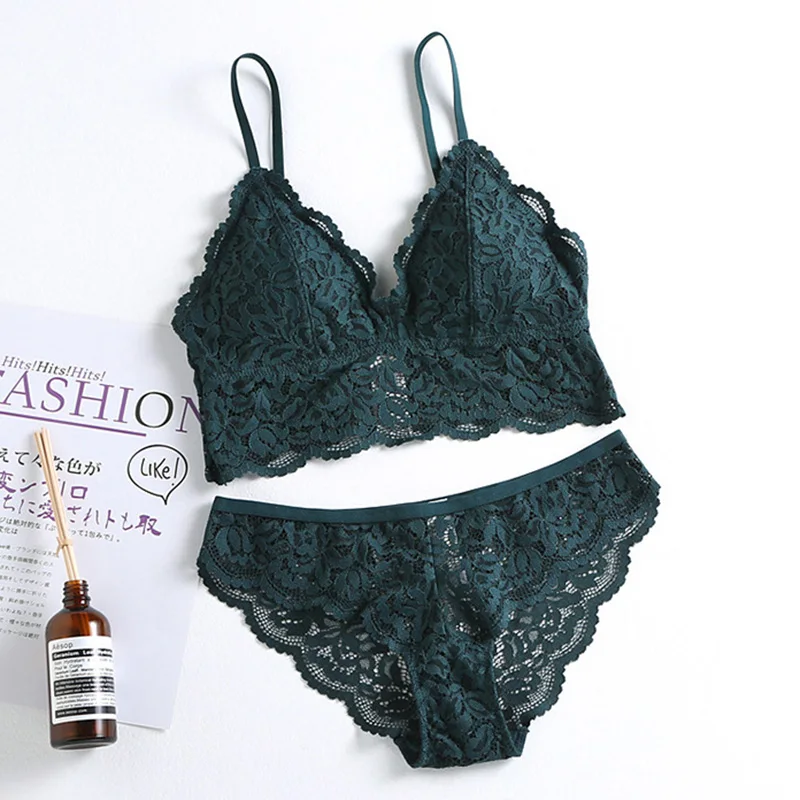 Привлекательный французский кружевной топ треугольный бюстгальтер без камней