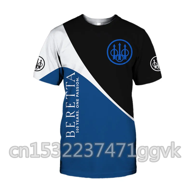 

2021 New Arrival BERETTA Summer 3D Print Men t-shirt Casual Short Sleeve Male Tops T-shirt Clothing Brand Top Quality