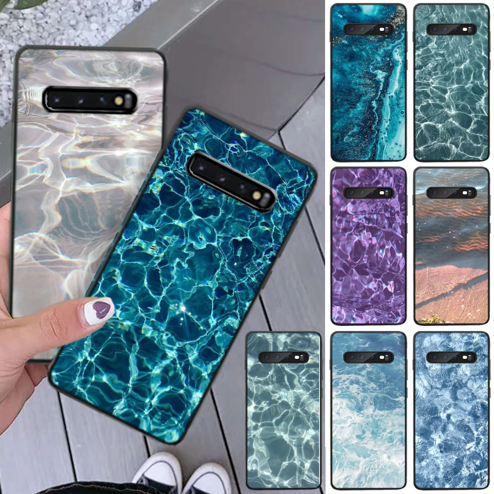 

OFFeier Sea waves Custom Photo Soft Phone Case For Samsung S8 S8 Plus S9 S9 Plus S10 S10 plus S10E lite S10-5G S20 UITRA plus