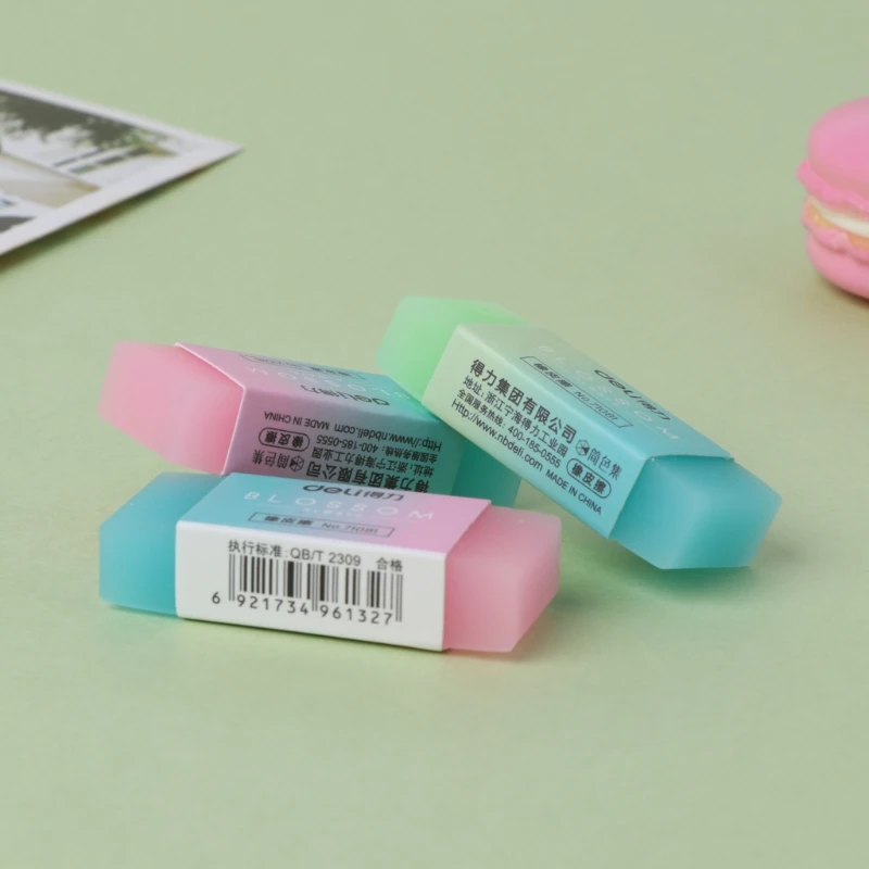 

Soft Durable Flexible Cube Cute Colored Pencil Rubber Erasers For School Kids
