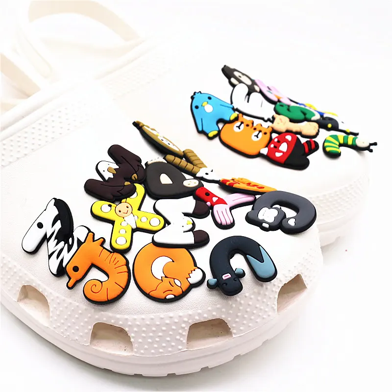 26 Funny Animals Style Shoe Accessories Goat Owl Eagle Zebra Croc Shoe Charms Designer fit jibz Decorations Xmas Children Gifts