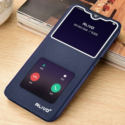 Deep blue Для Coque OPPO Realme XT кожаный чехол с окошком для просмотра Книга Стенд флип чехол для OPPO Realme X2 XT 6," RealmeXT x t чехол для телефона s - Цвет: Deep blue