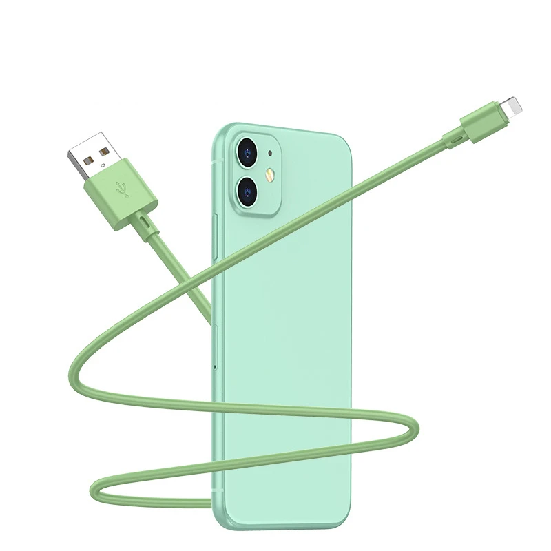 

Liquid Silicone Wire Fast Charging USB Data Charger Cable for iPhone 6S 7 8 Plus X XR XS 11 Pro Max SE USB Charge Cable 1m